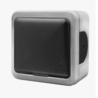 Накладна розетка NE-AD MULTIMA 92-52-09 з з/к та кришкою сіра