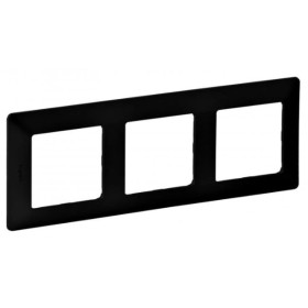 Рамка трехместная Legrand Valena Life черная матовая