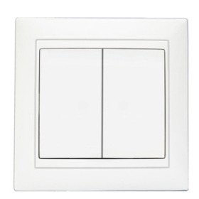 Подвійний вимикач Elcor Emily 9215 (211549) (білий)