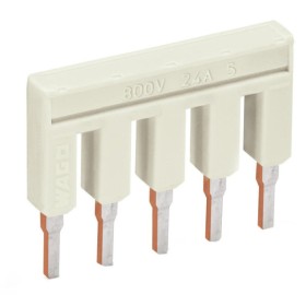 5-контактна перемичка Wago 2002-405 24,3мм² 25А (світло-сіра)