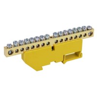 Изолированная шина TNSy «N/PE» ШЛИ6х9-16 на DIN-рейку желтая (TNSy5503129)