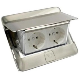 Лючок із висувним блоком Legrand 54021 4М (нержавіюча сталь)