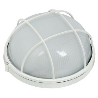 Круглый светильник TNSy НПП1102-100W-E27-IP65 с решеткой белый (TNSy5000573)