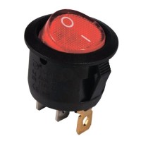 Перемикач TNSy KCD1-5-101N R/B круглий з підсвічуванням червоний (TNSy5500717)