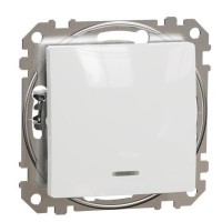Перехресний перемикач Schneider Electric Sedna Design & Elements з підсвіткою білий SDD111107L