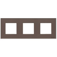 Тримісна рамка ABB Zenit N2273 CC скло (кава)
