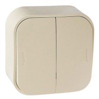 Вимикач 2 клавішний Legrand Forix слонова кістка