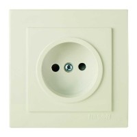 Розетка Nilson Touran кремова 1-на без заземлення з шторкою ( 24121016 )