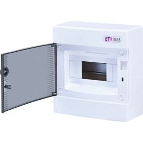 Зовнішній модульний щит ETI 001101000 ECT 8PT 8 М з прозорими дверцятами