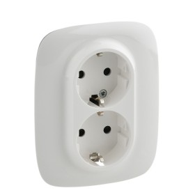 Розетка двойная с з/к и шторками Legrand Valena Allure белый