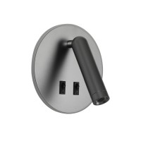 Бра, настінний світильник Italux WL-53742-1-GR Furla LED 1x8W 3000K 516Lm IP20 сірий