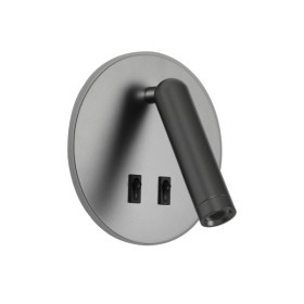 Бра, настінний світильник Italux WL-53742-1-GR Furla LED 1x8W 3000K 516Lm IP20 сірий