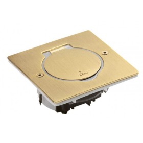 Напольный квадратный розеточный люк Legrand 89710 (бронза)