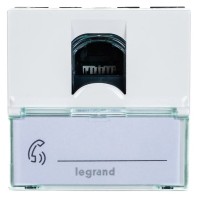 Розетка комп'ютерна Legrand Mosaic UTP Cat. 5e RJ 45 2-модульна