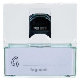 Розетка компьютерная Legrand Mosaic UTP Cat. 5e RJ 45 2-модульная