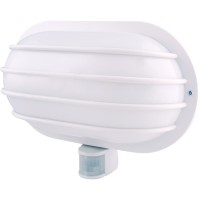 Настінний світильник E.Next e.sensor.lum.69.e27.white(білий) з датчиком руху 180° IP44 білий (s061026)