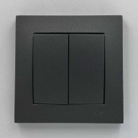 Выключатель EL-BI VEGA антрацит матовый 2-кл ( 510-016700-202 )
