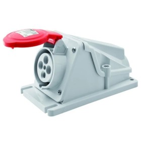 Стационарный разъем 90° GEWISS IP44 3P+E 32A 400В (GW62492)