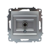 Розетка ELBI ZENA Silverline серый металлик TV без рамки ( 609-011000-273 )