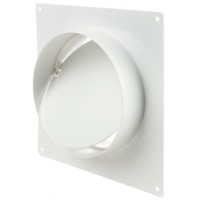 З'єднувач із зворотним клапаном та пластиною настінною Vents D150 для круглих повітроводів