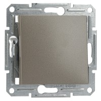 Вимикач 1-клавішний без рамки бронза Asfora, EPH0100169