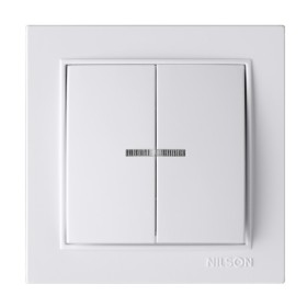 Вимикач Nilson Thor білий 2кл з підсвіткою ( 27111004 )