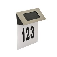 Уличный светильник на солнечной батарее Goldlux 309570 House Number LED 6500K IP44 серебристый