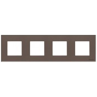 Чотиримісна рамка ABB Zenit N2274 CC скло (кава)