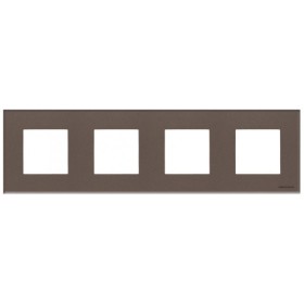 Чотиримісна рамка ABB Zenit N2274 CC скло (кава)