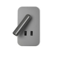 Бра, настенный светильник Italux WL-83957-1-GR Doria LED 1x8W 3000K 559Lm IP20 серый