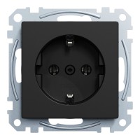 Механізм розетки SCHUKO Merten System M Ocean Plastic MEG2301-0403 (матовий чорний)