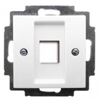 Накладка комп'ютерної розетки ABB Basic 55 2561-94-507 (альпійський білий)
