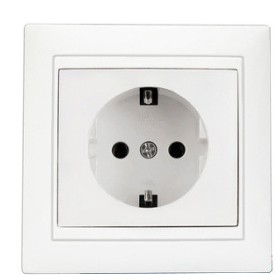 Розетка Elcor Emily 9215 (211576) із заземленням (білий)