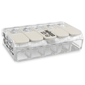 5-контактна універсальна клема Wago 221-485 Ex 0,2-4мм² (прозора)