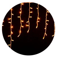 Біла вулична світлодіодна гірлянда Delux EN ICICLE 120LED (90009066) 2x0,9м IP44 (жовте світло)