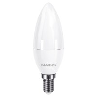 Светодиодная лампа свеча Maxus C37 5Вт 3000K 220В E14 (1-LED-731)