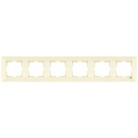 Шестиместная рамка горизонтальная Meridian, кремовый