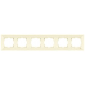Шестиместная рамка горизонтальная Meridian, кремовый