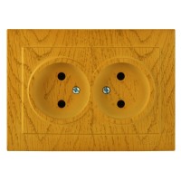 Розетка Nilson Touran дуб 2-на без заземлення ( 24251024 )