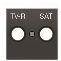 Центральна плата TV/R+SAT розетки ABB Sky 2CLA855010A1501 8550.1 NS (чорний оксамит)