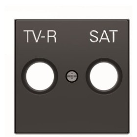 Центральная плата TV/R+SAT розетки ABB Sky 2CLA855010A1501 8550.1 NS (черный бархат)