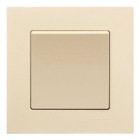 Вимикач 1-клавішний Gunsan Eqona крем