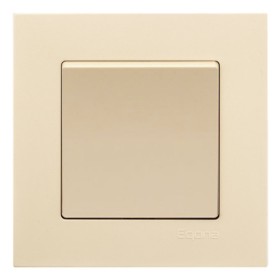 Вимикач 1-клавішний Gunsan Eqona крем