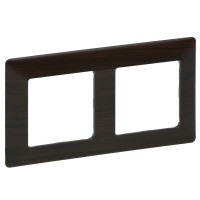 Рамка двомісна Legrand Valena Life темне дерево
