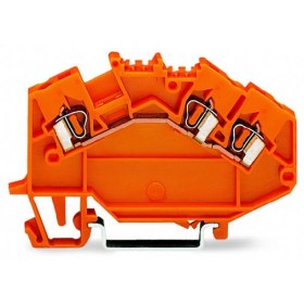 Клемма Wago 780-654 TS 35 (оранжевая)
