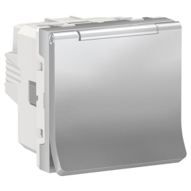 Розетка Schneider Electric NU303730TA (винтовой зажим) 16А (алюминий)