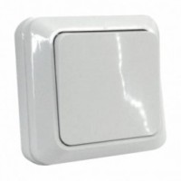 Одноклавишный выключатель Sokol накладной белый (7.2.1.89223)