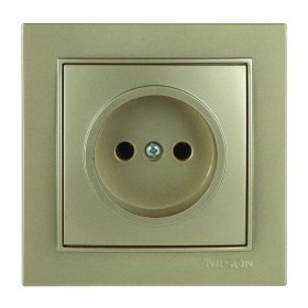 Розетка Nilson Thor золото 1-на без заземлення ( 27151015 )