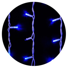 Белая уличная LED гирлянда Delux EN ICICLE 75LED (90012957) 2x0,7м 18 мигающих диодов IP44 (синий свет)