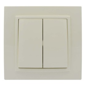 Вимикач ELBI ZENA кремовий 2кл з рамкою ( 500-010300-202 )